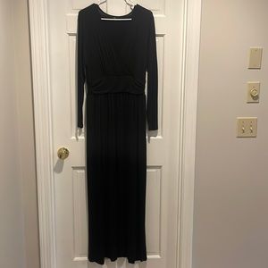 Long Sleeve Black Maxi